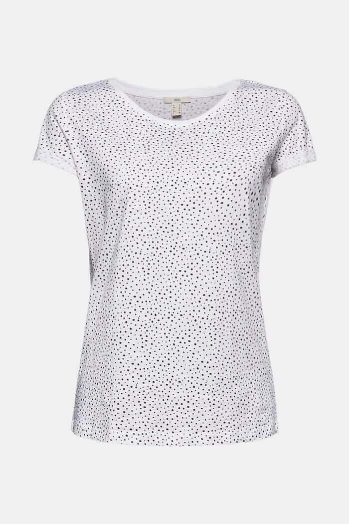 Printed T-shirt made of 100% organic cotton, WHITE, overview