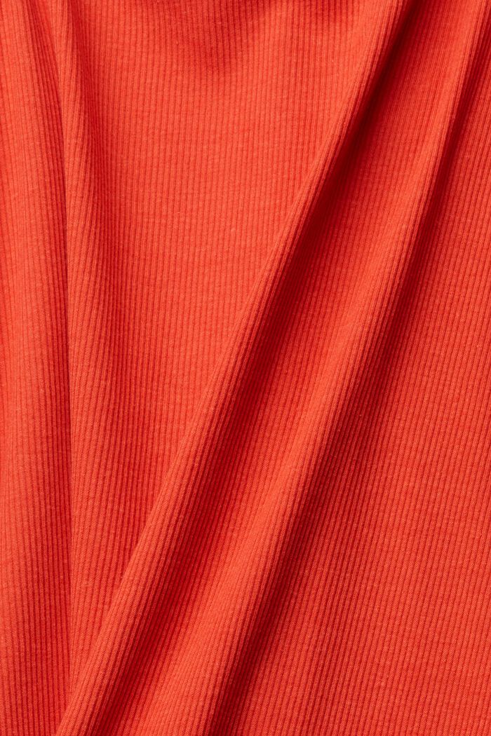 Sleeveless top with lace trim, ORANGE RED, detail image number 1