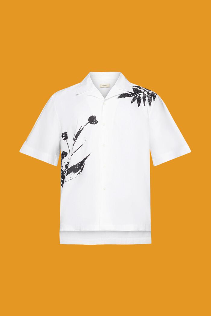 Shirt with big flower print, WHITE, detail image number 6