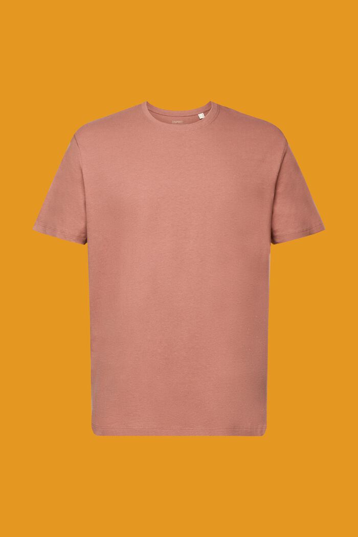 Jersey T-shirt, cotton-linen blend, DARK OLD PINK, detail image number 6