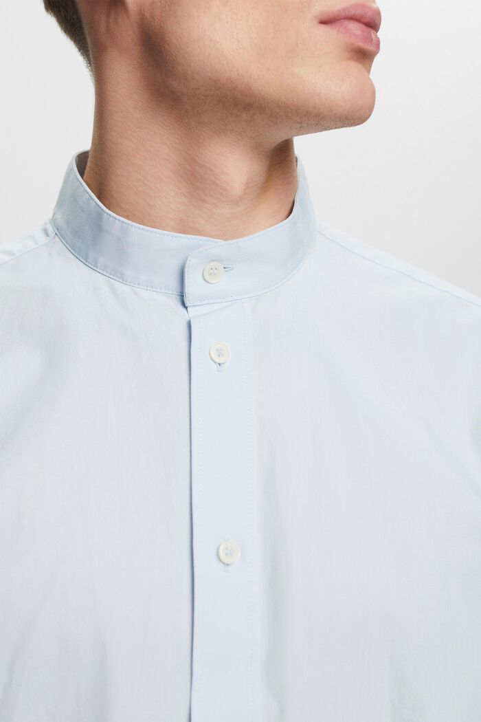 Stand-Up Collar Shirt, LIGHT BLUE, detail image number 3