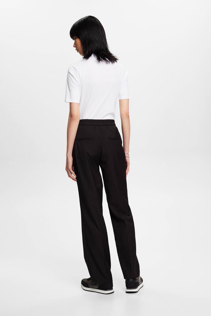 High-rise wide leg trousers, BLACK, detail image number 3