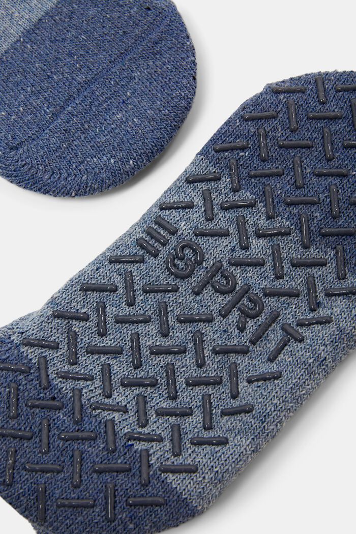 Non-slip short socks, wool blend, BLUE SMOKE, detail image number 2