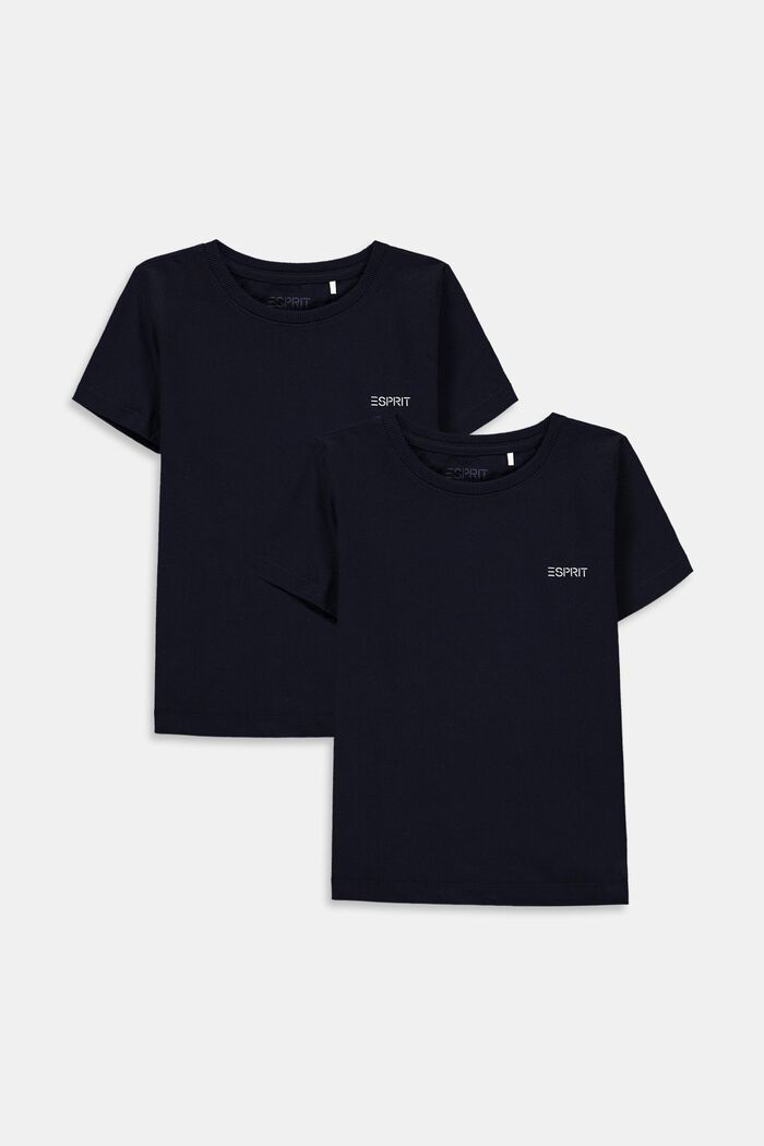 Double pack of T-shirts made of 100% cotton, NAVY, detail image number 0