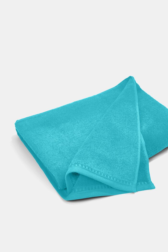 Containing TENCEL™: triple pack of terrycloth towels, TURQUOISE, detail image number 4