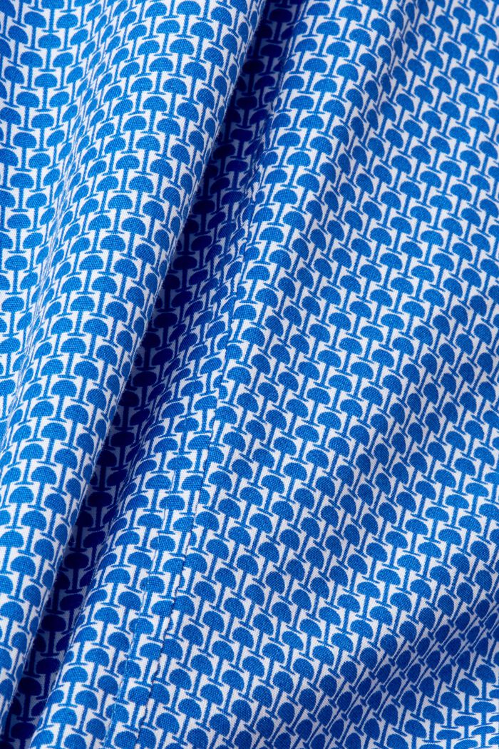 Slim fit shirt with all-over pattern, BLUE, detail image number 5