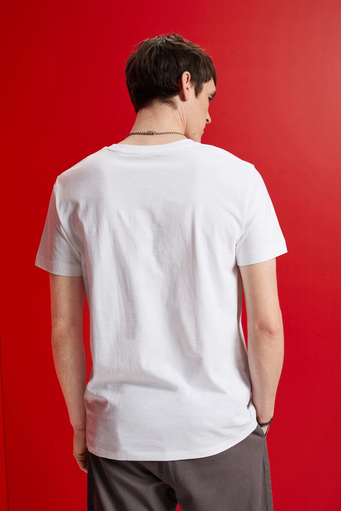 Crewneck t-shirt, 100% cotton, WHITE, detail image number 3