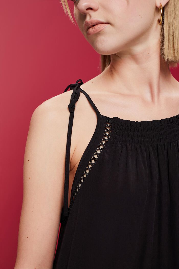 Strappy dress with smock, BLACK, detail image number 2