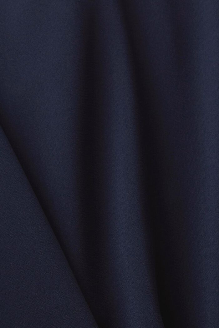 Chiffon blouse with ruffles, NAVY, detail image number 5