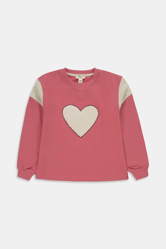 Sweatshirt with heart appliqué