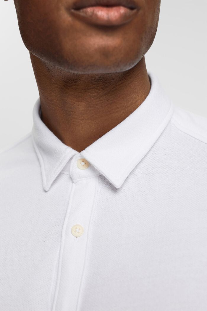 Textured shirt, WHITE, detail image number 0