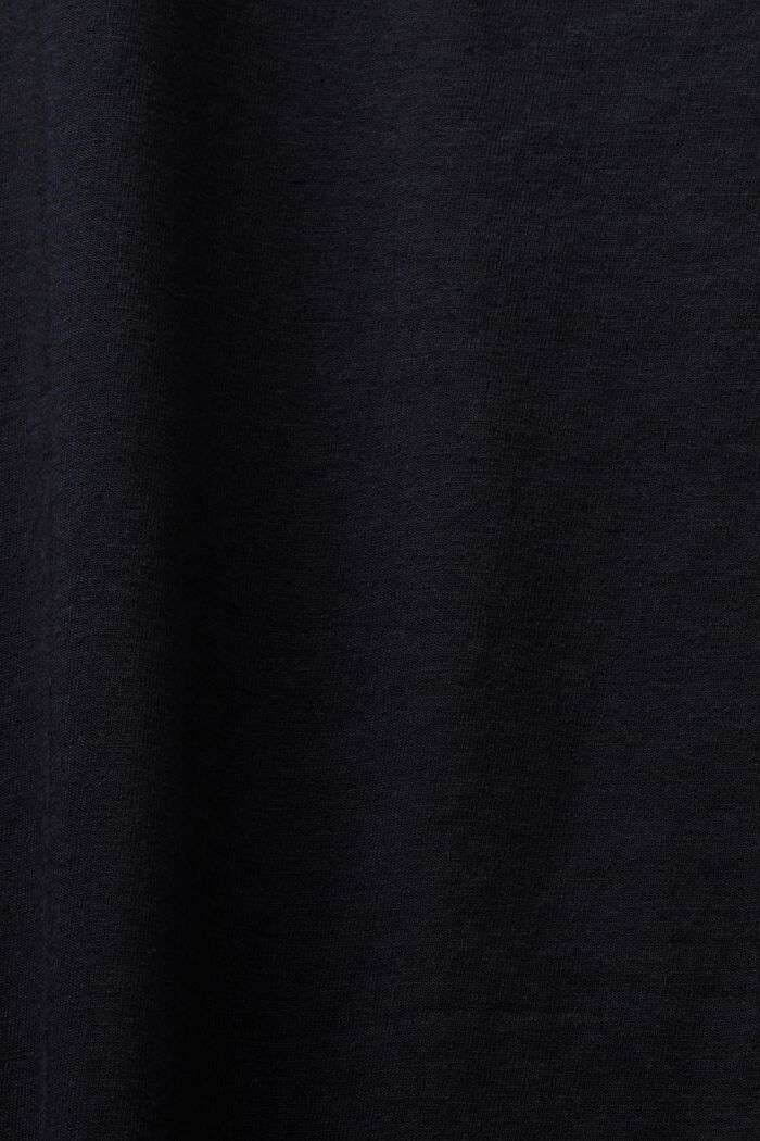 Crewneck T-Shirt, BLACK, detail image number 4