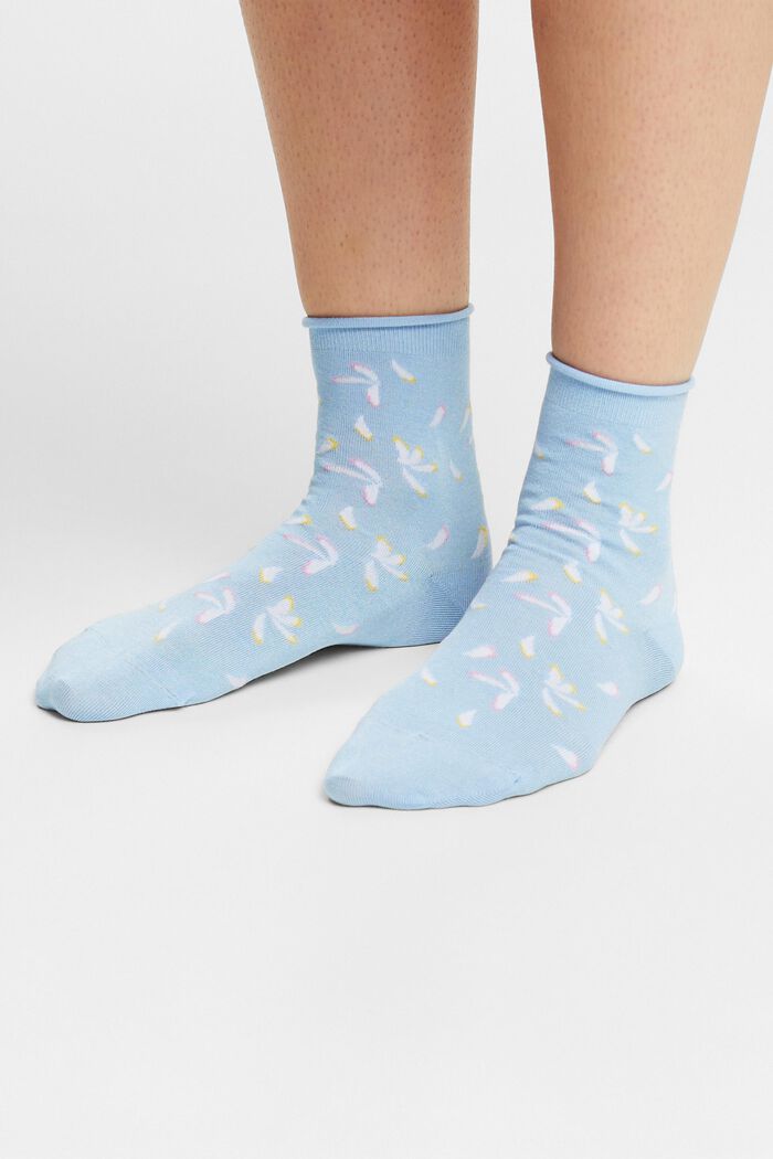 2-Pack Printed Knit Socks, CLOUD, detail image number 1