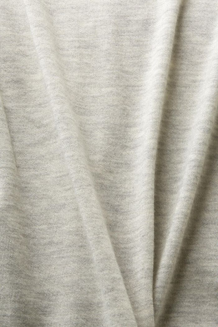 Cashmere V-Neck Sweater, LIGHT GREY, detail image number 5