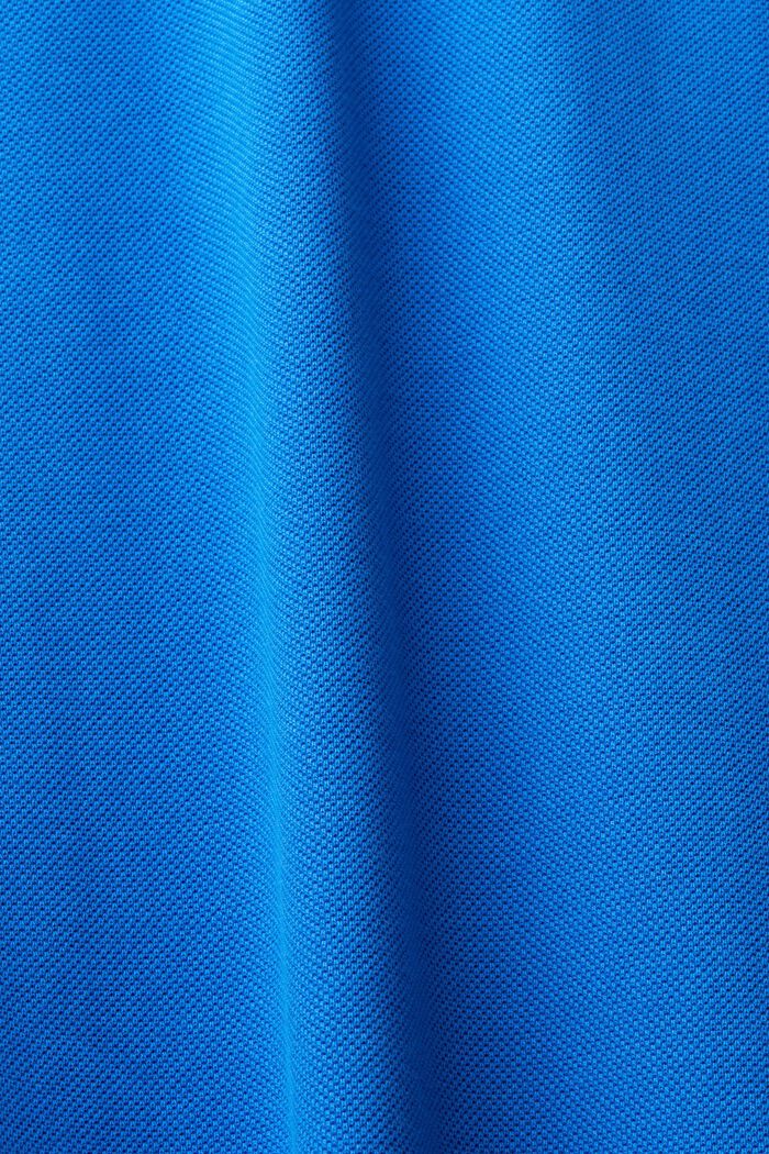 Cotton pique polo shirt, BRIGHT BLUE, detail image number 4