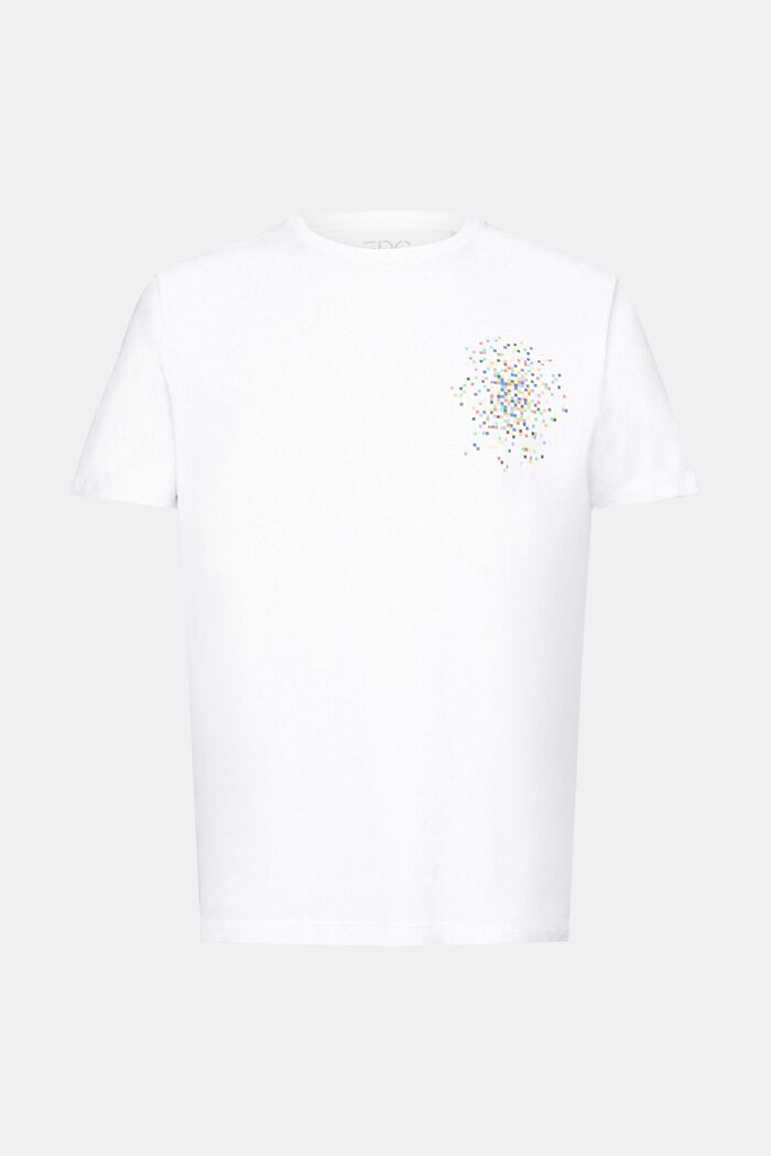 T-shirt with chest print, WHITE, detail image number 6