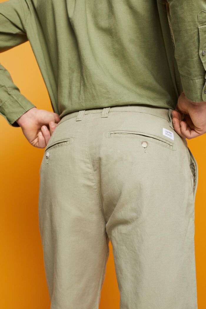 Chino-style shorts, LIGHT GREEN, detail image number 4