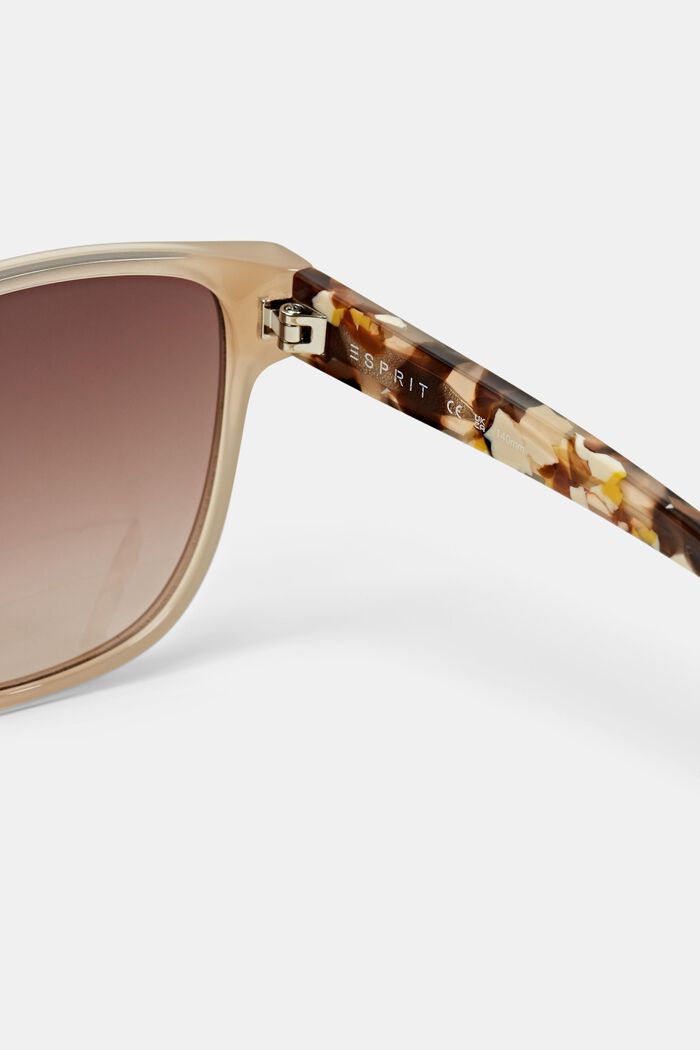 Square framed sunglasses, BROWN, detail image number 1