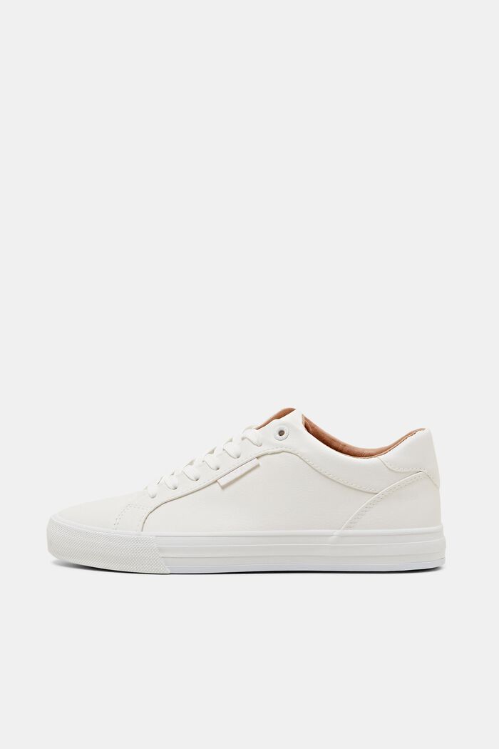 Faux leather trainers, OFF WHITE, detail image number 0