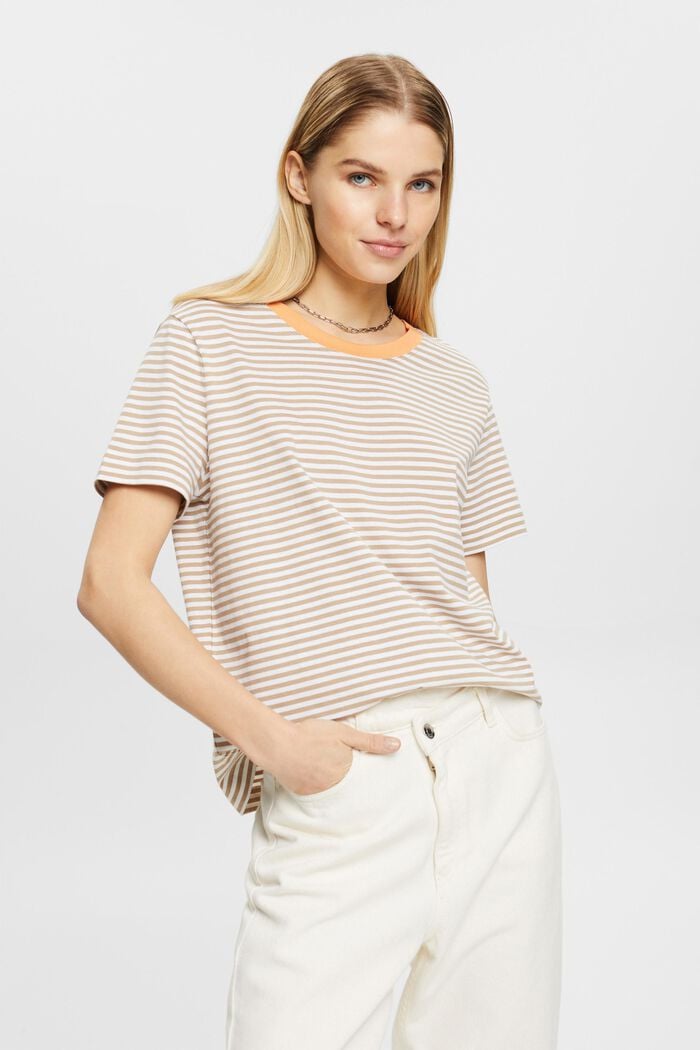 Striped t-shirt, TAUPE, detail image number 0