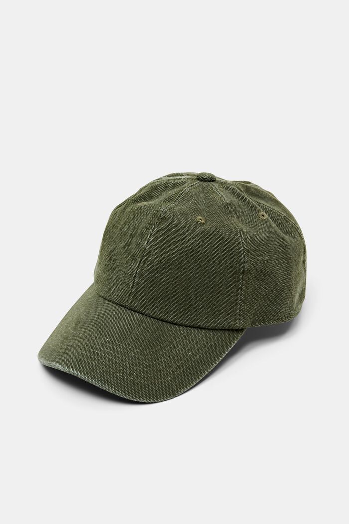 Canvas baseball cap, KHAKI GREEN, detail image number 0