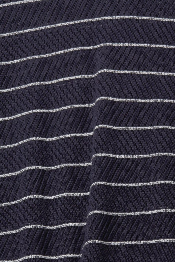 Striped pointelle cardigan, NAVY BLUE, detail image number 1