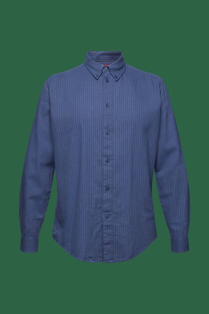 Pinstriped Cotton Flannel Shirt