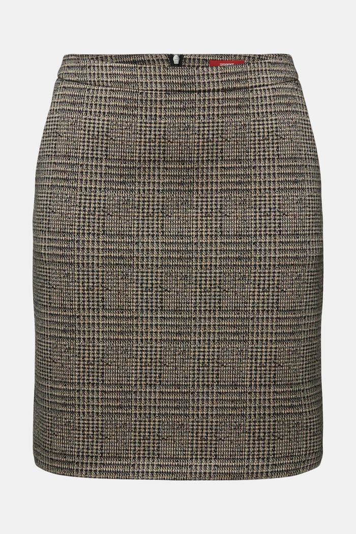 Checkered Mini Skirt, MEDIUM GREY, detail image number 7
