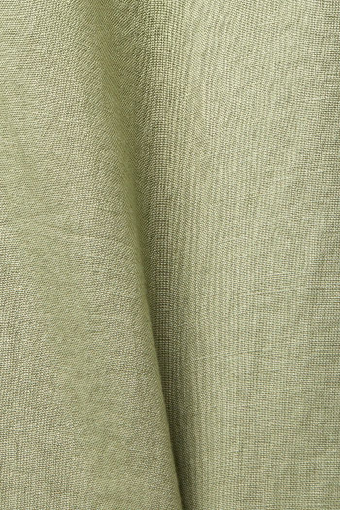 Wide fit linen trousers, LIGHT KHAKI, detail image number 6