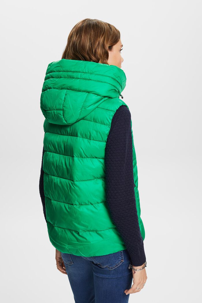 Recycled: quilted body warmer, GREEN, detail image number 3