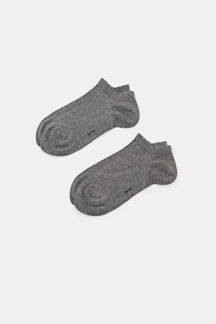 2-Pack Socks, Organic Cotton, LIGHT GREY MELANGE, detail image number 0