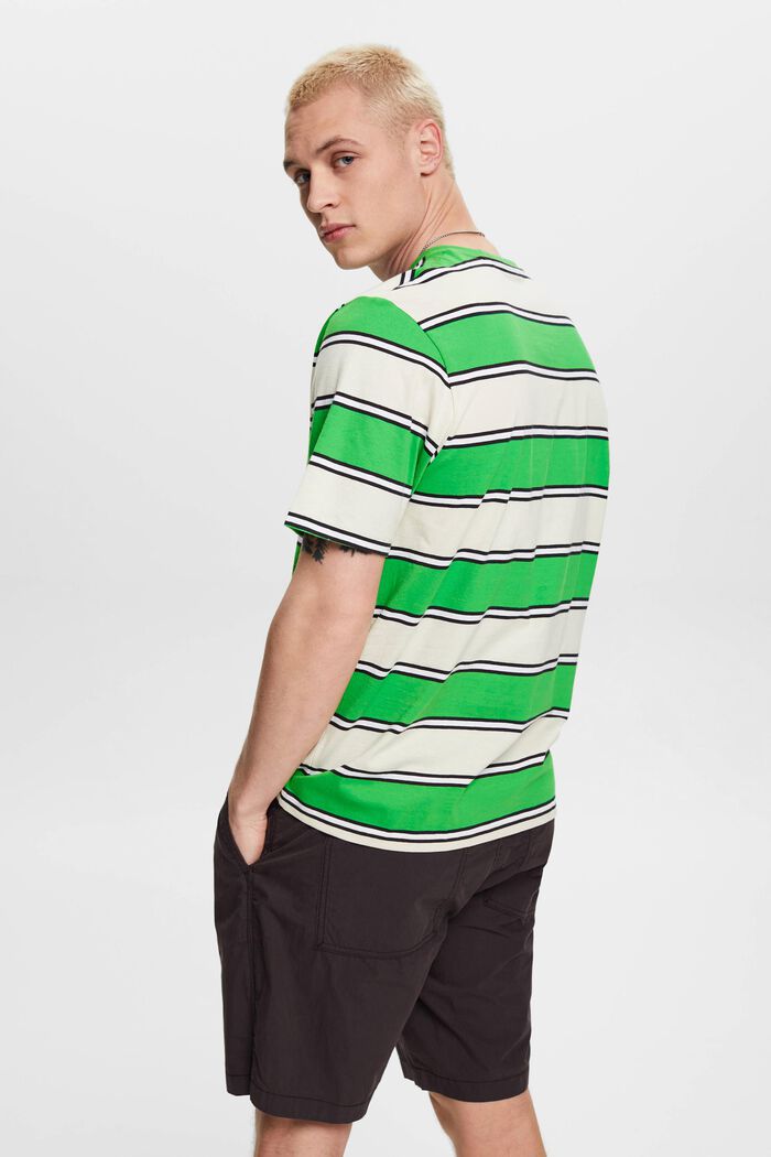 Striped sustainable cotton T-shirt, GREEN, detail image number 3