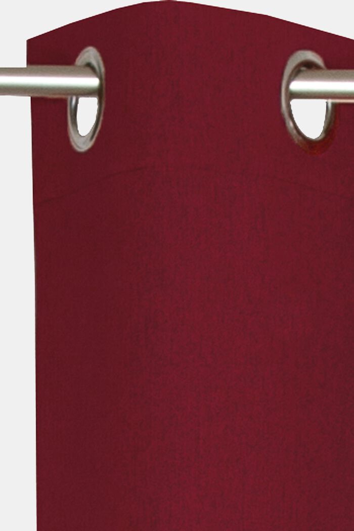 Curtains with rings, DARK RED, detail image number 1