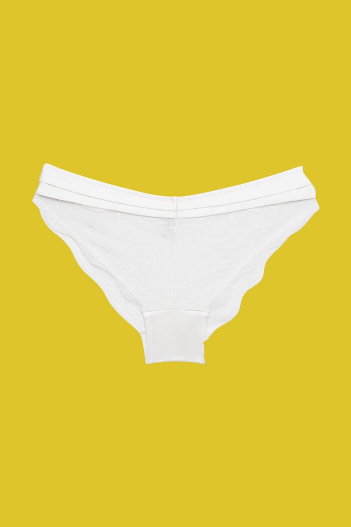 Mini briefs with lace, OFF WHITE, detail image number 5