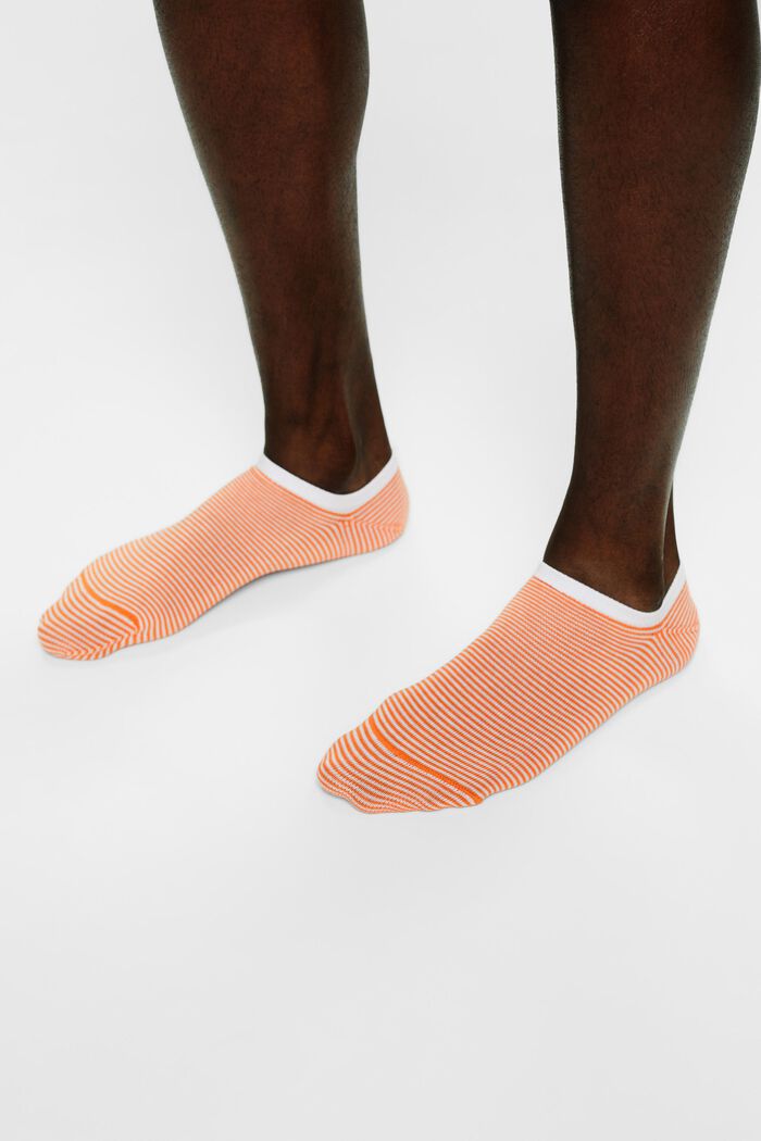 2-Pack Striped Ankle Socks, ORANGE/NAVY, detail image number 1