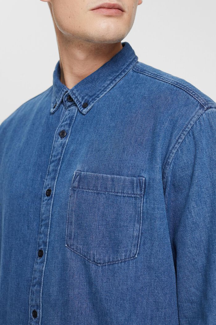 Denim shirt, BLUE MEDIUM WASHED, detail image number 2