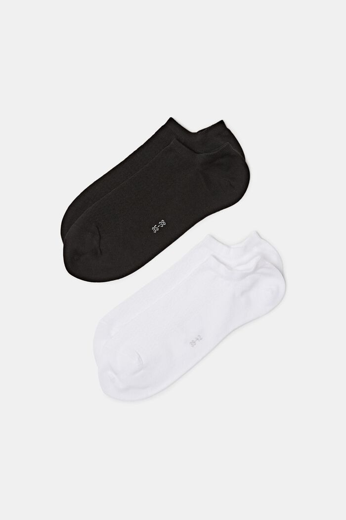 2-Pack Sneaker Socks, BLACK/WHITE, detail image number 0