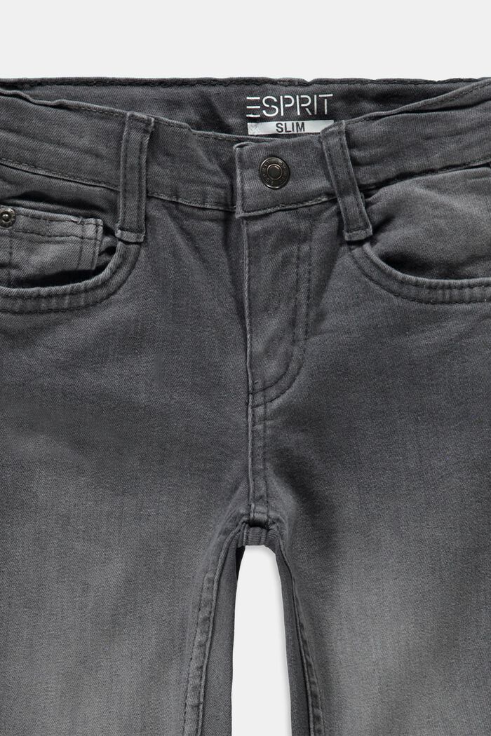 Jeans with an adjustable waistband