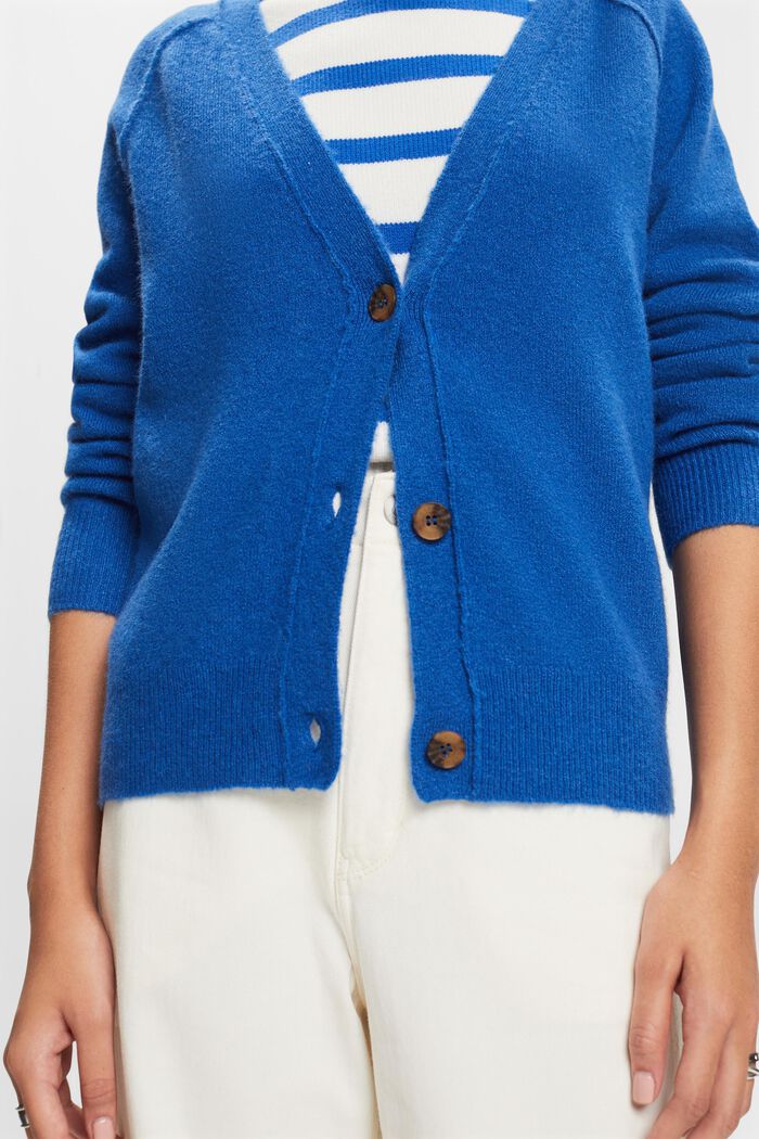 Button Front Cardigan, BRIGHT BLUE, detail image number 2