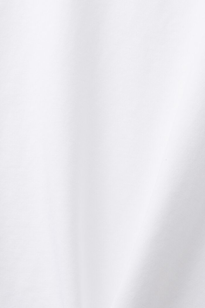 Jersey long sleeve top, 100% cotton, WHITE, detail image number 5