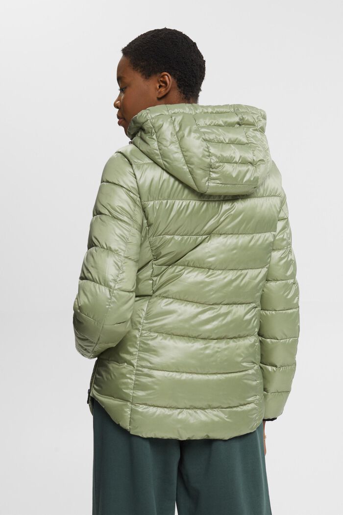 Puffer jacket with detachable hood, LIGHT KHAKI, detail image number 3