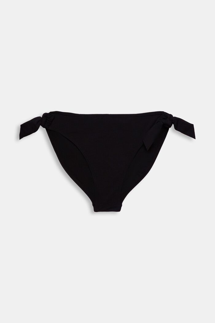 Textured bikini bottoms with ties, BLACK, detail image number 3