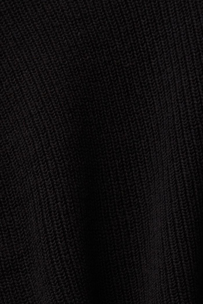 Knitted mock neck jumper, BLACK, detail image number 6