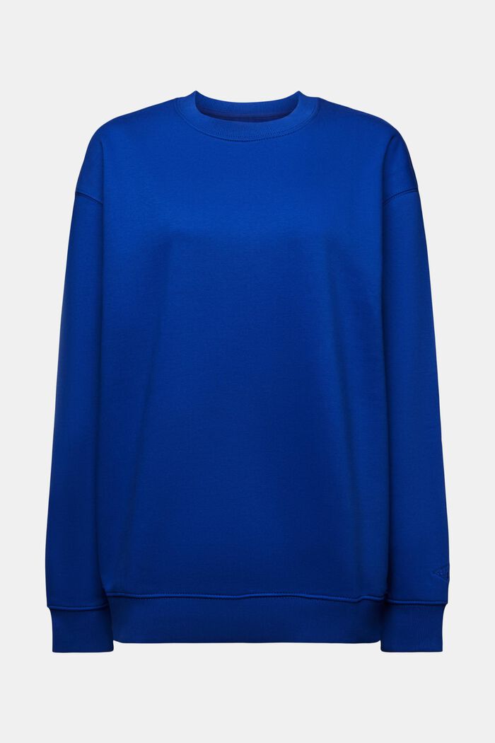 Cotton Blend Pullover Sweatshirt, BRIGHT BLUE, detail image number 6