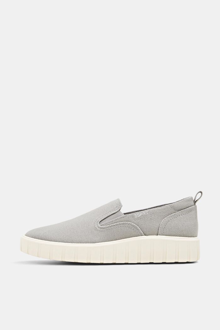 Slip-on trainers with a platform sole, GREY, overview