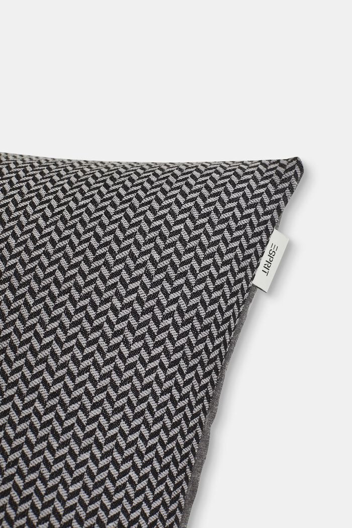 Cushion cover with a herringbone texture, ANTHRAZIT, detail image number 1