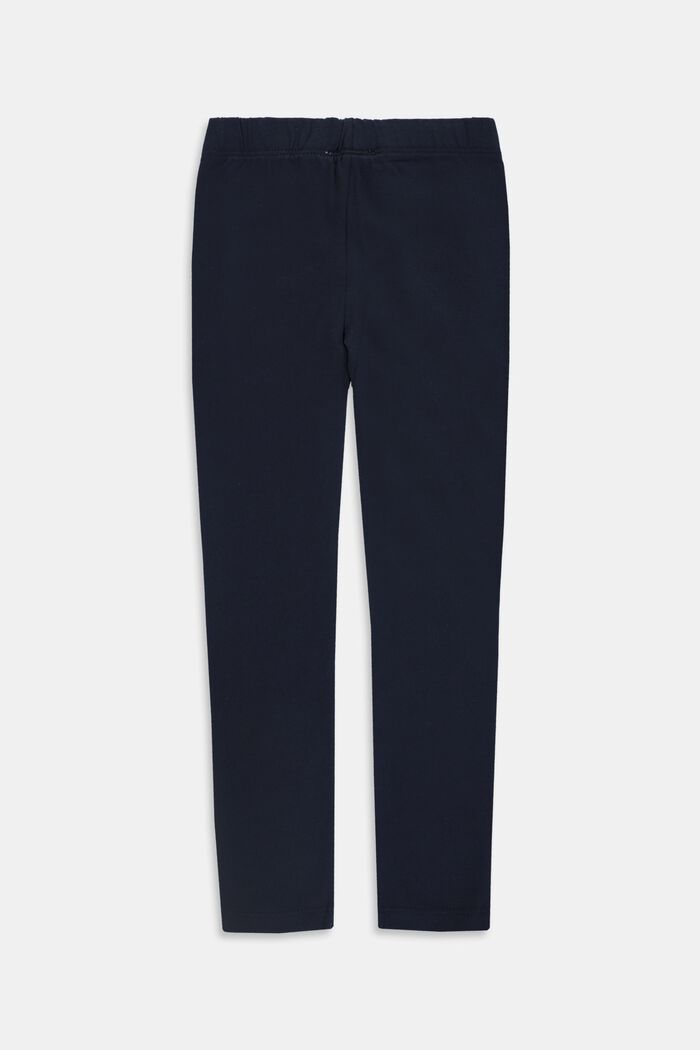 Stretch cotton leggings, NAVY, detail image number 1
