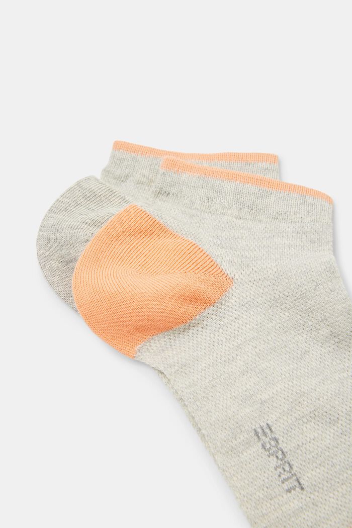 2-pack mesh sneaker socks, organic cotton, STORM GREY, detail image number 2