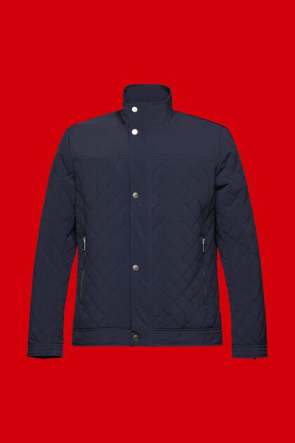 Biker-style quilted jacket