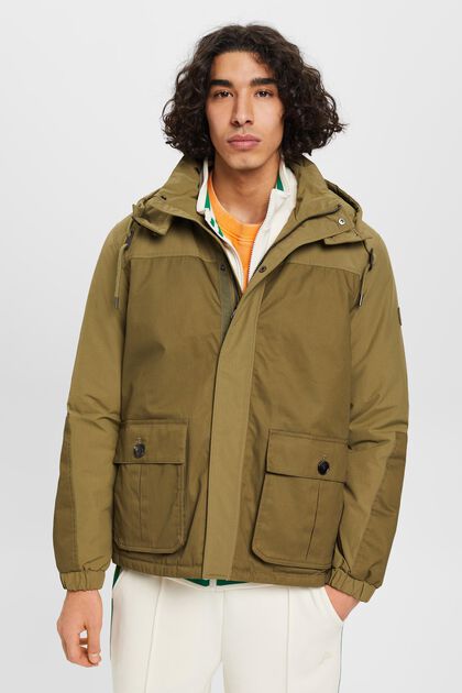 Utility jacket with detachable hood
